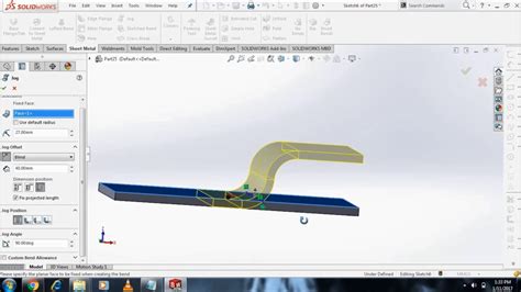 jog sheet metal solidworks|solidworks sheet metal jog position.